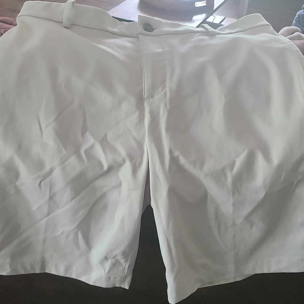 Nike White Men's Flat Front Shorts